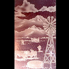 Ranch Etched Glass
