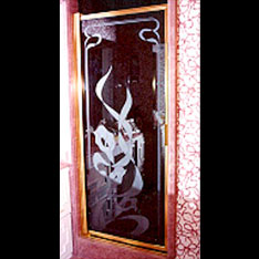 Shower Etched Glass
